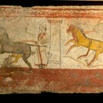 paestum-musee-fresque-trouver sur le site deux cavaliers